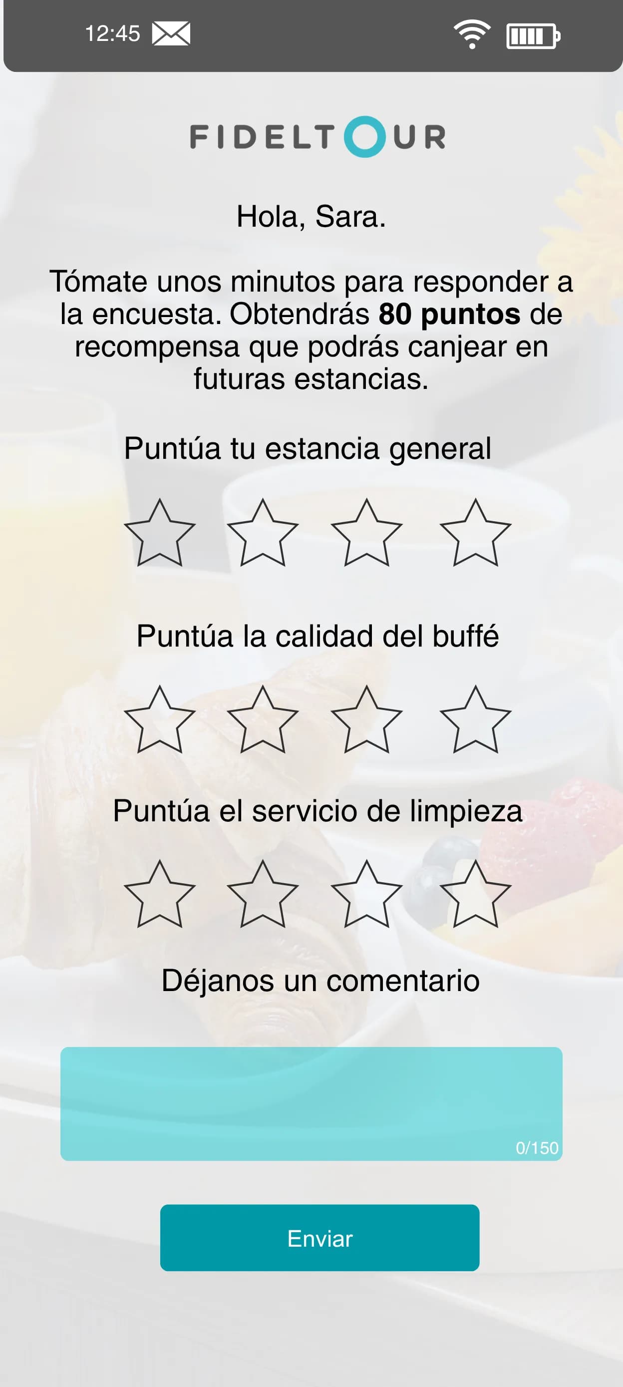 Vista del módulo Reviews de la plataforma Fideltour CDP para hoteles