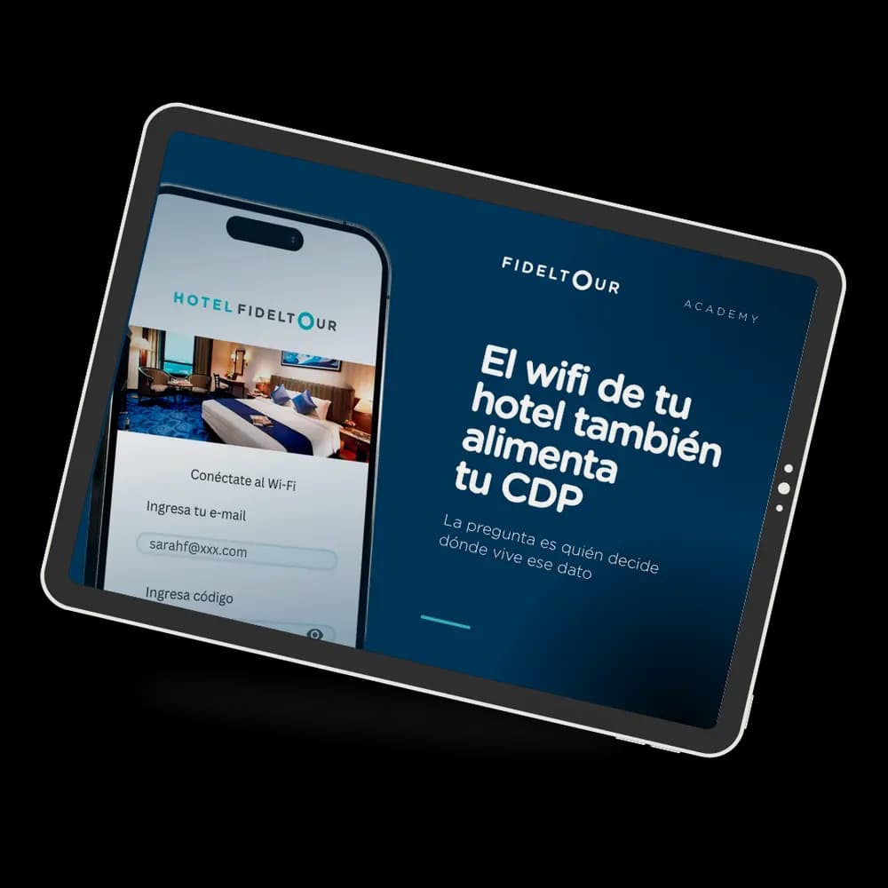 Portada del ebook El wifi de tu hotel también alimenta tu CDP de Fideltour Academy