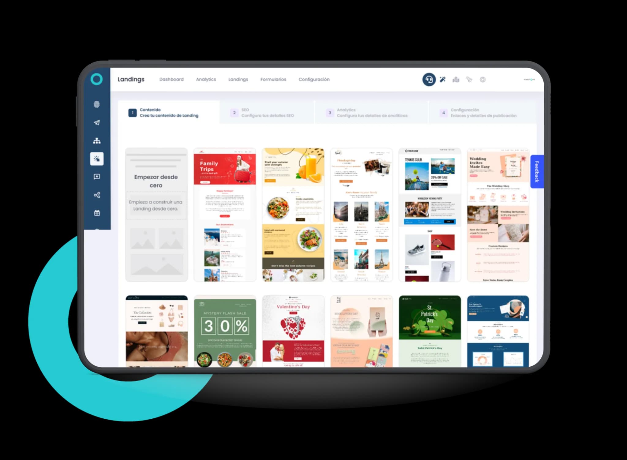 Vista del módulo Email de la plataforma Fideltour CDP para hoteles